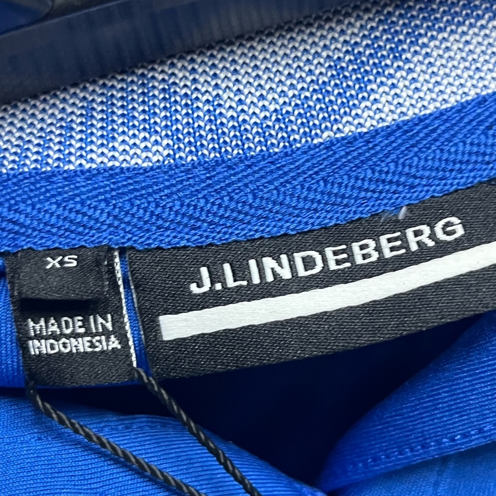 J.Lindeberg Royal Blue Pip Button Golf Shirt - Picture 5 of 6